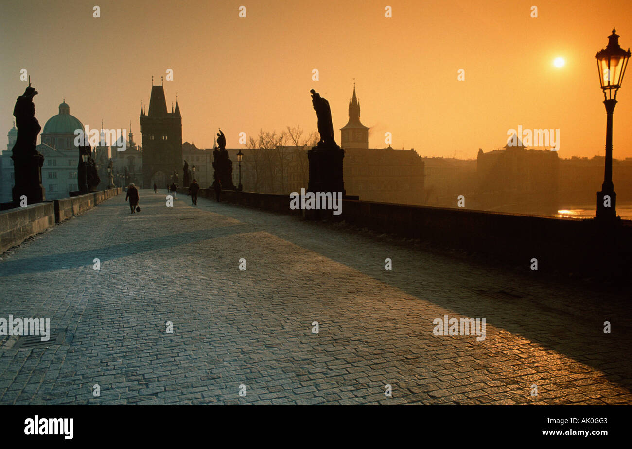 Charles Bridge / Karlova Must / Karlsbruecke Stock Photo