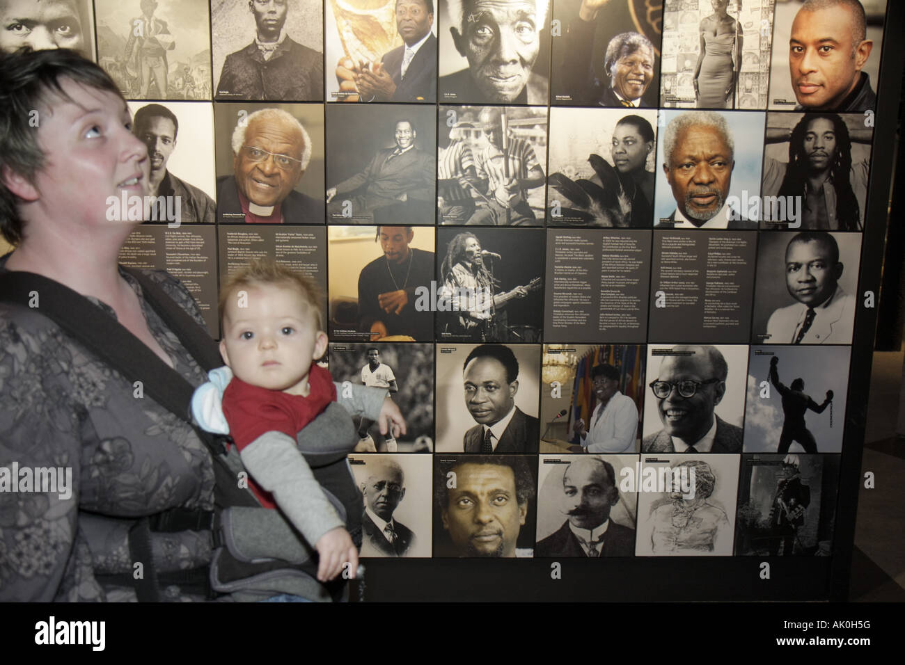 UK England Lancashire,Liverpool,International Slavery Museum,woman female women,baby babies child children,Black leaders,historic photos,UK071009069 Stock Photo