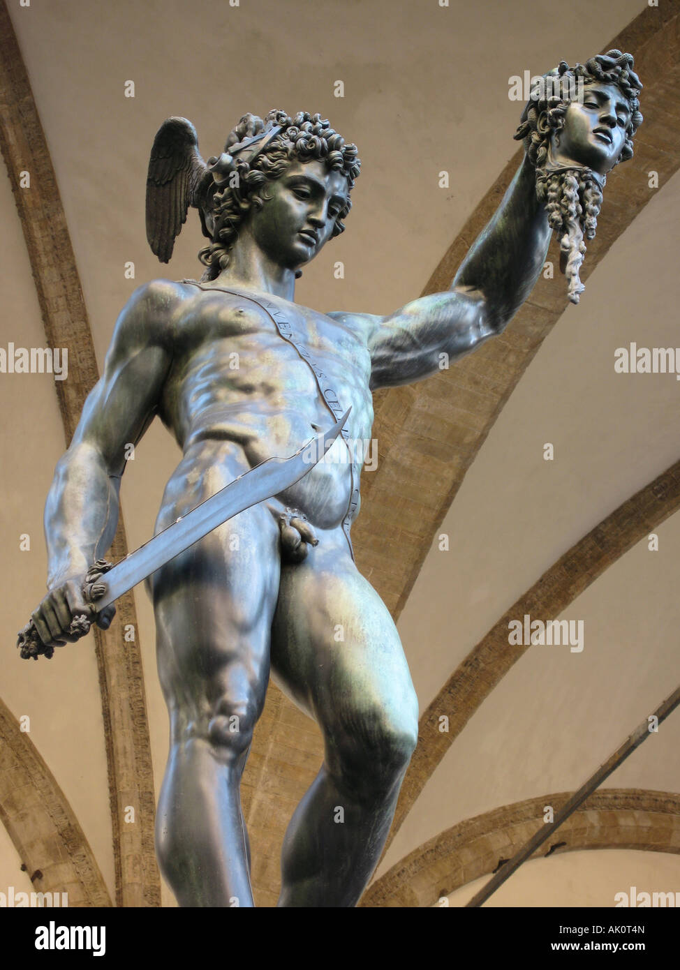 Perseus Benvenuto Cellini statue in Firenze Stock Photo