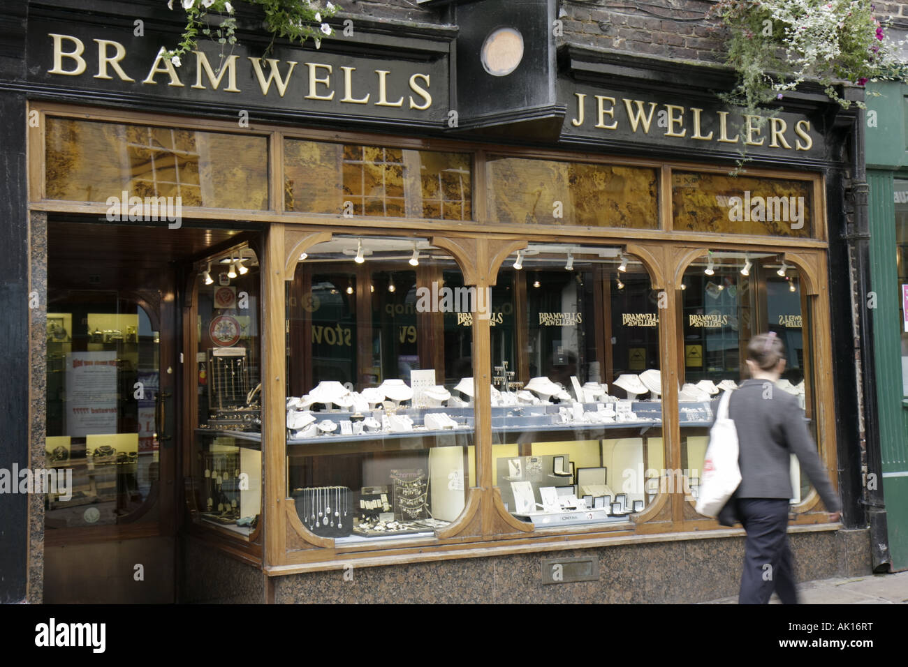 UK England County Durham,Durham City,Elvet Bridge,Bramwells Jewellers 