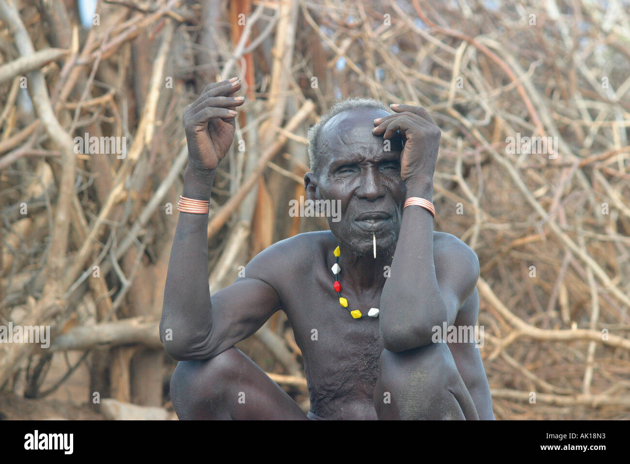 Toposa man / Nyanyagachor Stock Photo