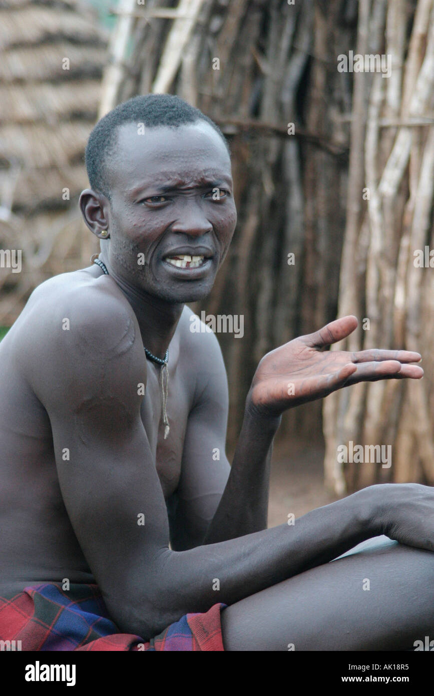 Toposa man / Nyanyagachor Stock Photo