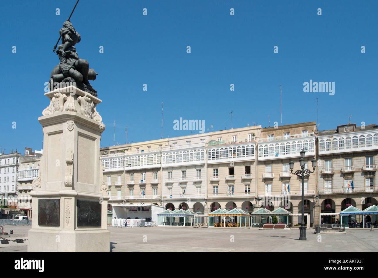 Plaza de Maria Pita, Ciudad Vieja (Old City), La Coruña (A Coruña), Galicia, Spain Stock Photo