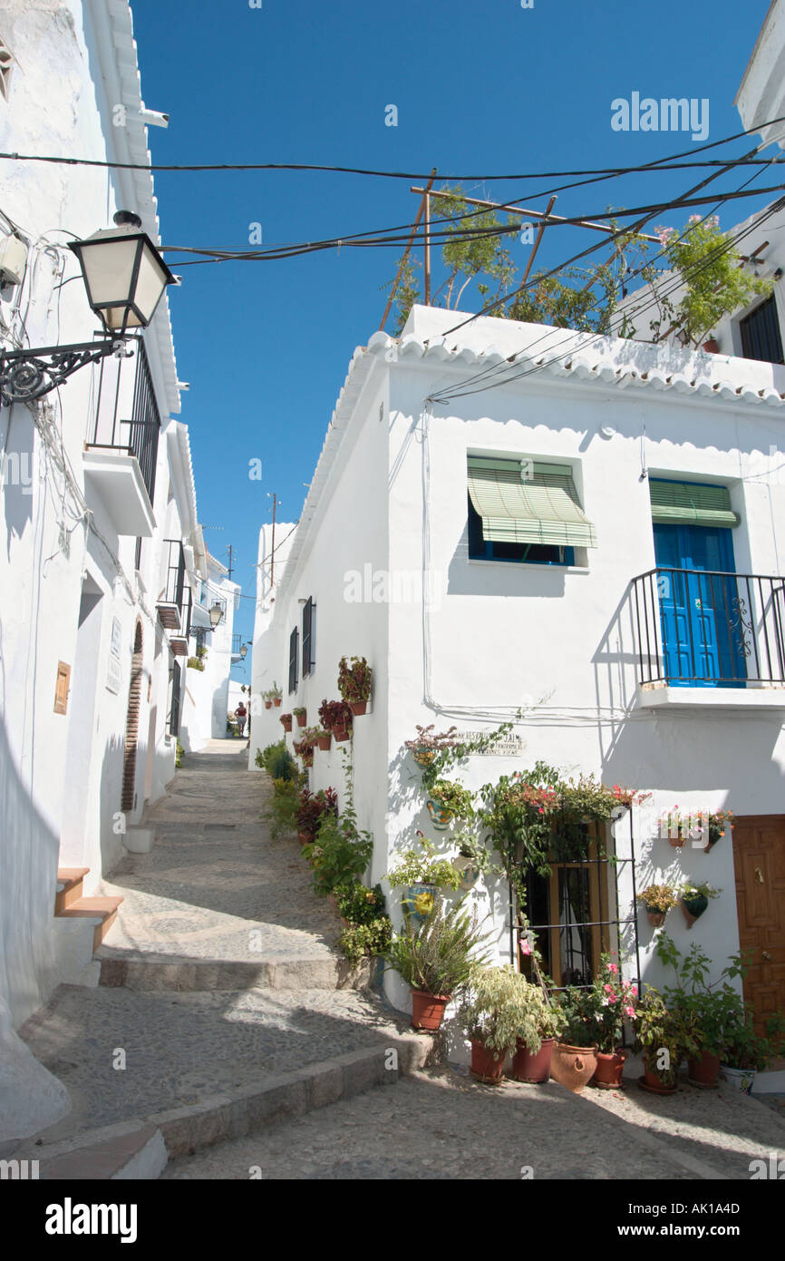 The historic old town of Frigiliana, near Nerja, Costa del Sol, Andalusia, Spain Stock Photo