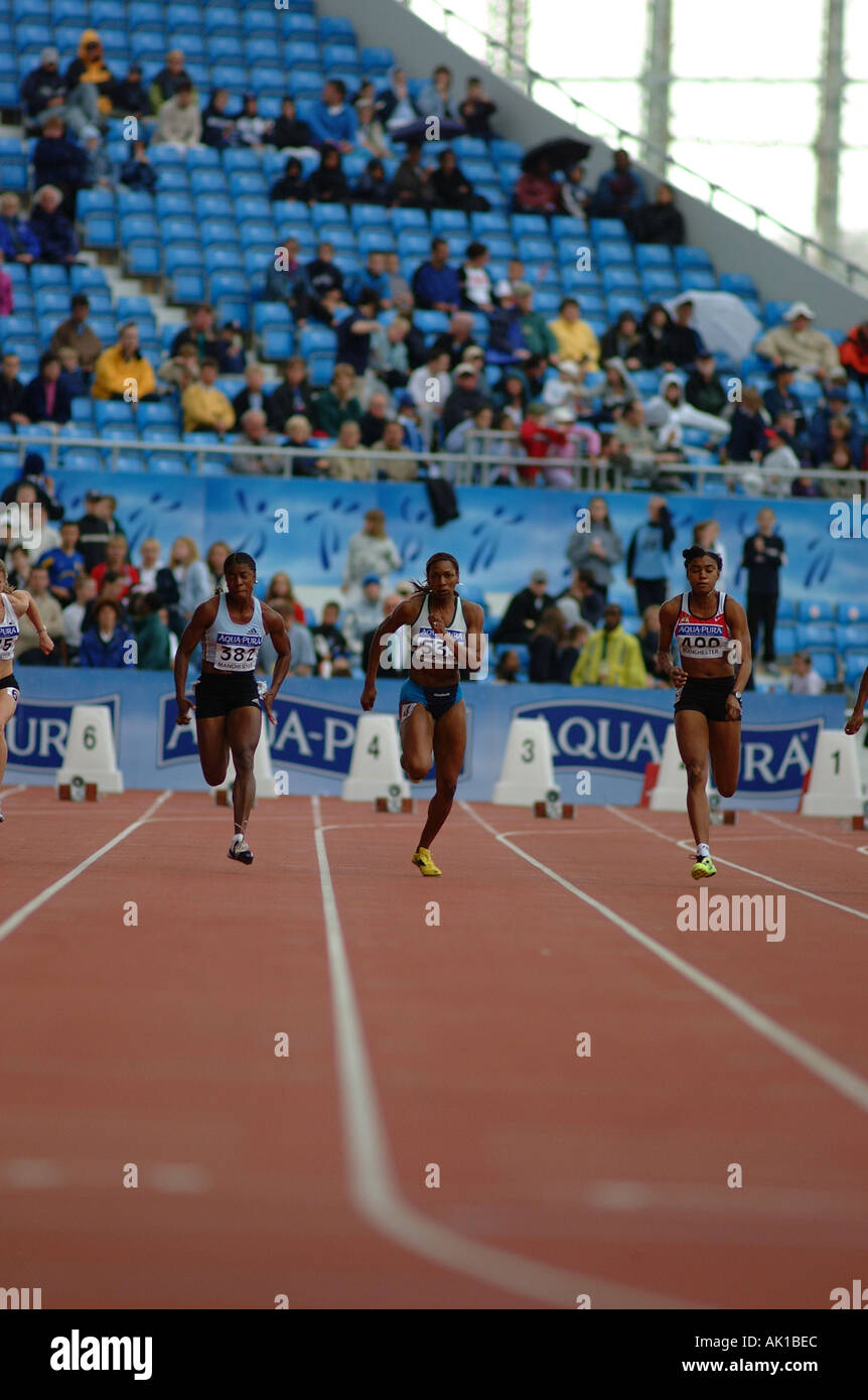 WOMENS 100M FINAL Stock Photo Alamy