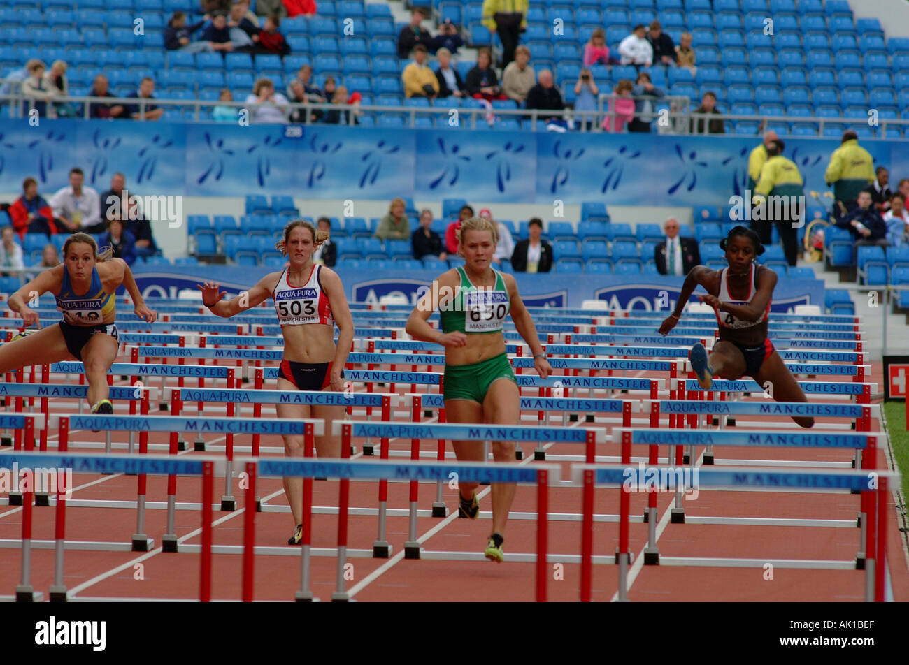 WOMENS 100M HURDLES Stock Photo Alamy