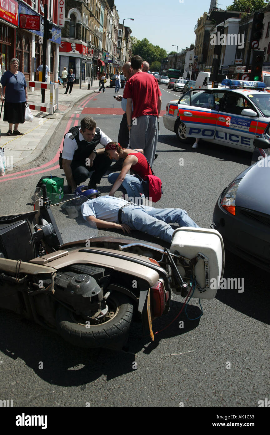 Motorbike accident london hi-res stock photography and images - Alamy