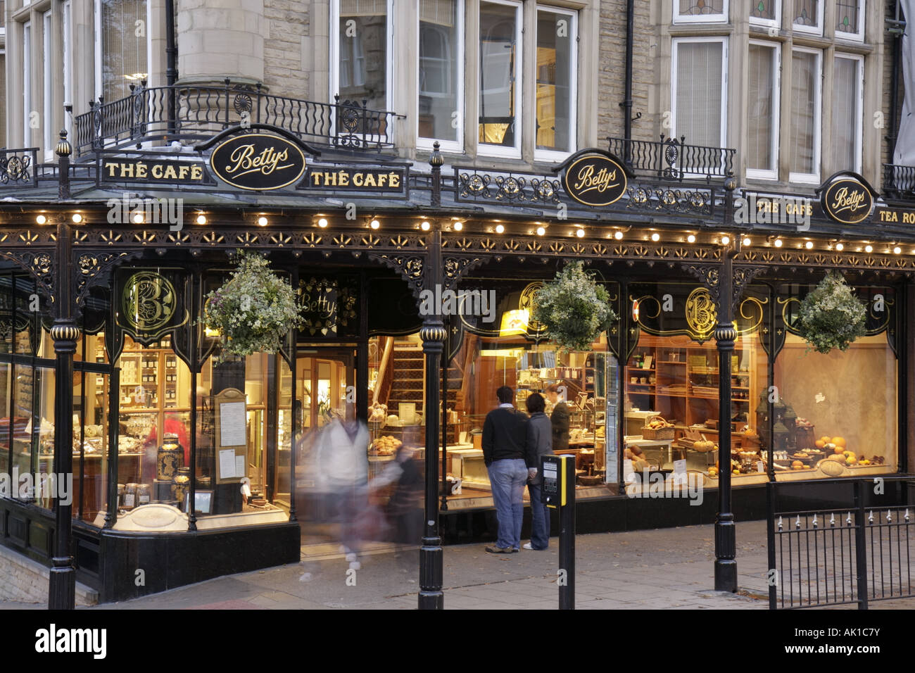 UK England North Yorkshire,Harrogate,Parliament Street,Bettys The Cafe,bread,pastry,cup of tea
