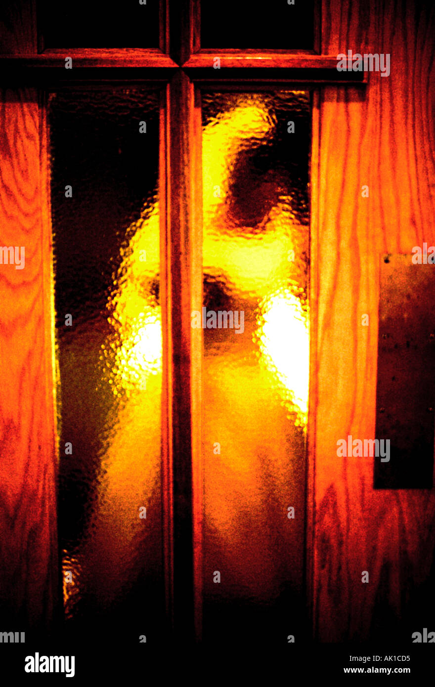 Bride behind Door Stock Photo Alamy