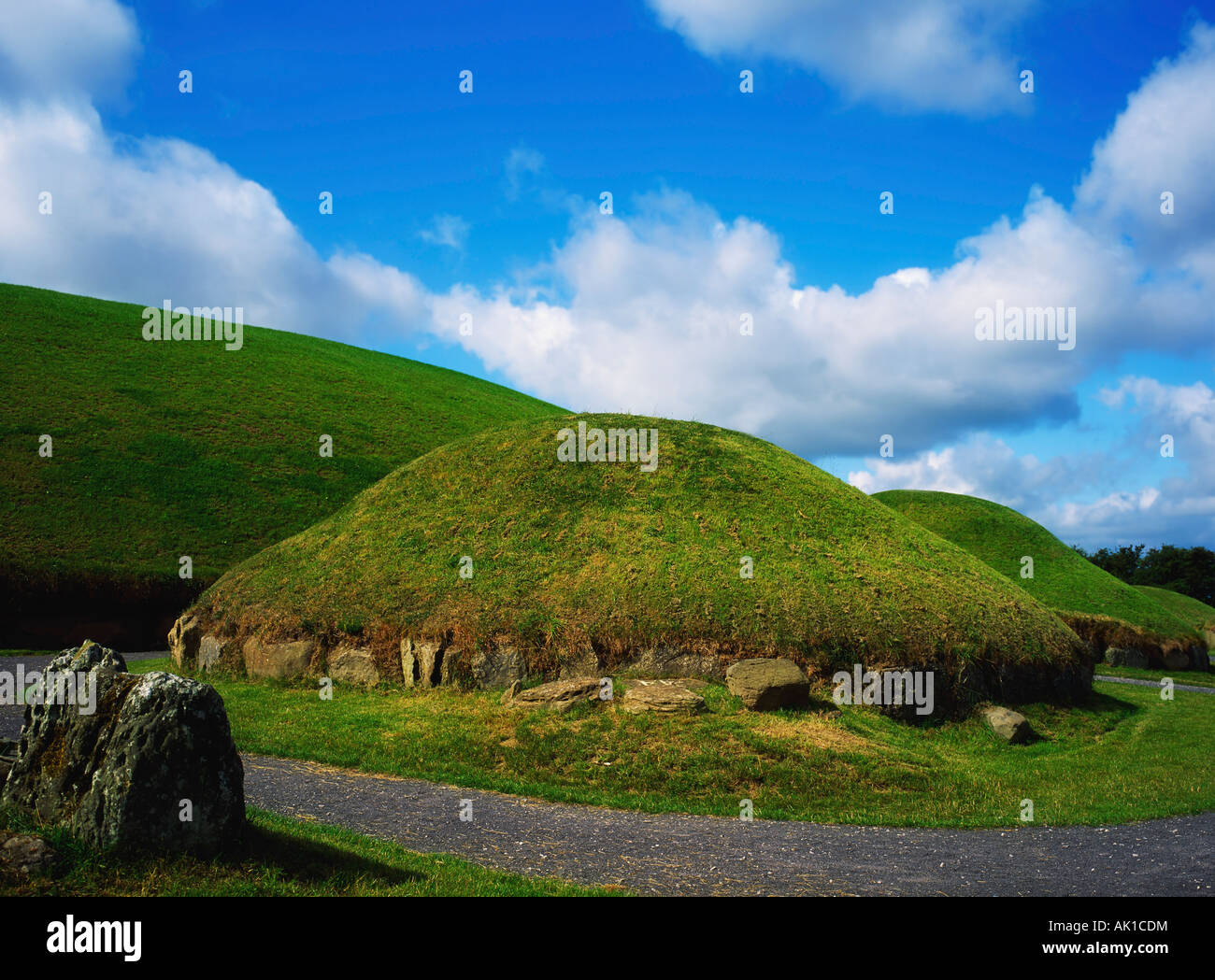 Knowth, Brugh Na Boinne, County Meath, Ireland Stock Photo