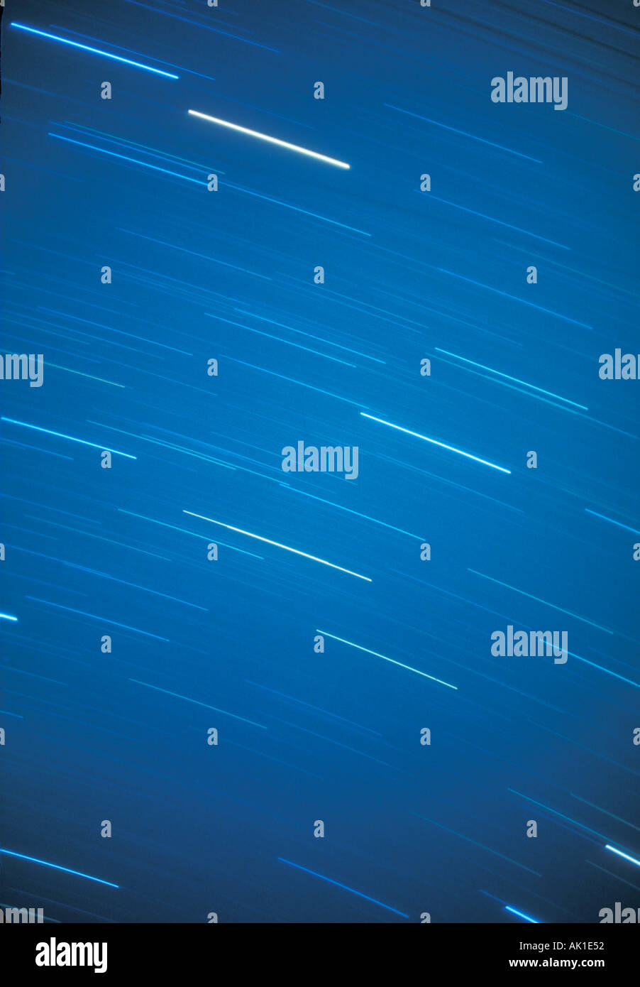 long time exposure of night sky with stars Stock Photo