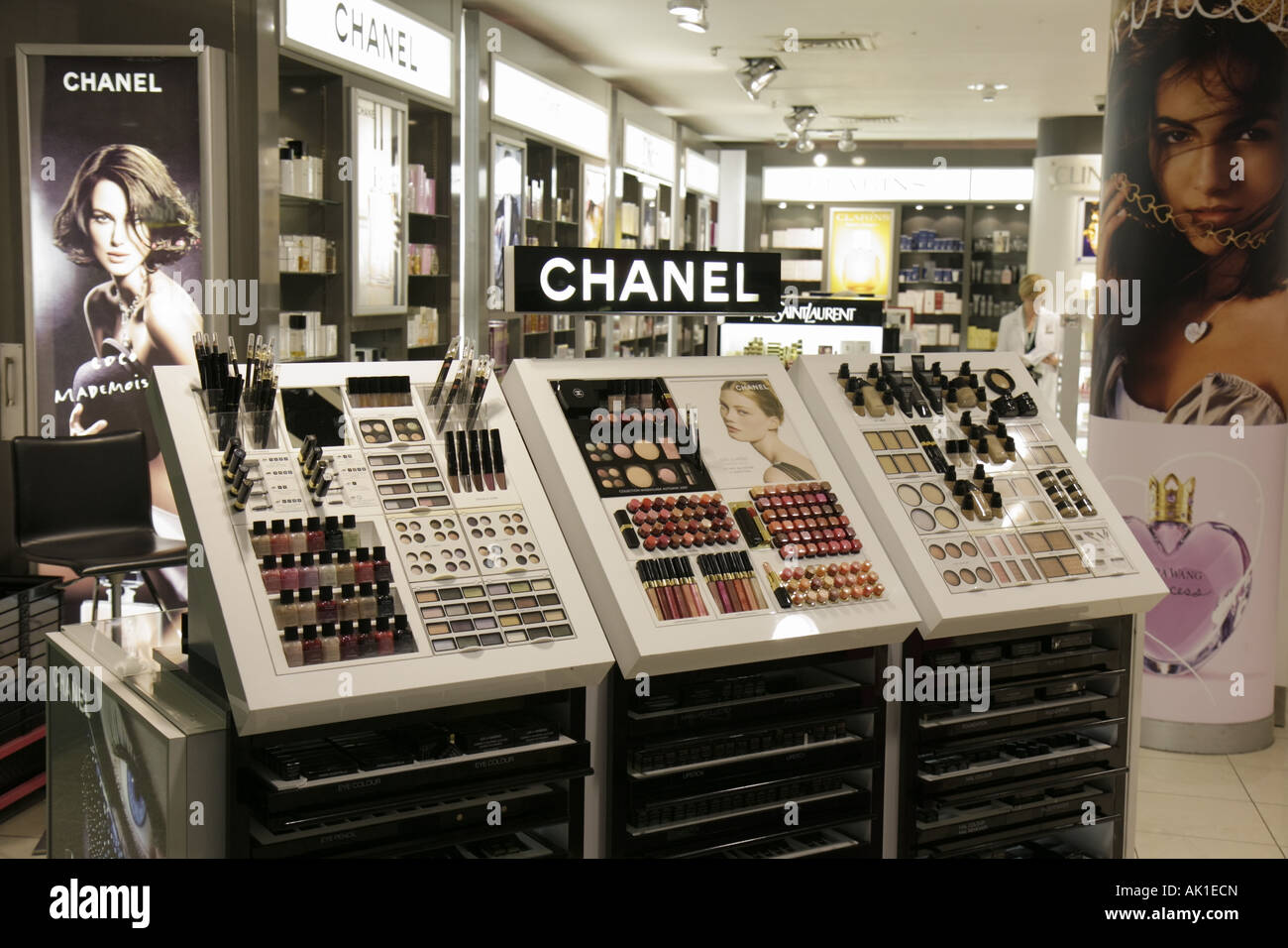 England Manchester UK Manchester Airport Chanel products makeup Stock ...