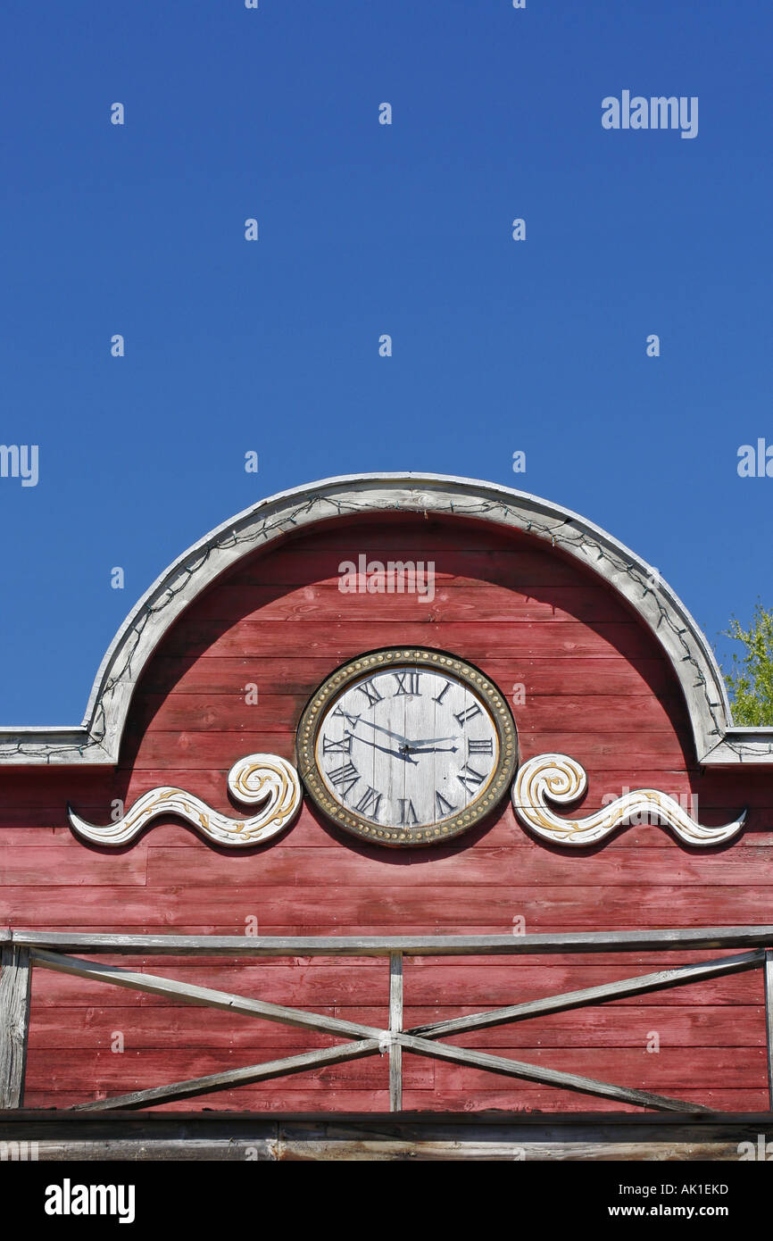 Town Hall clock in Winthrop, Washington State, USA Stock Photo Alamy