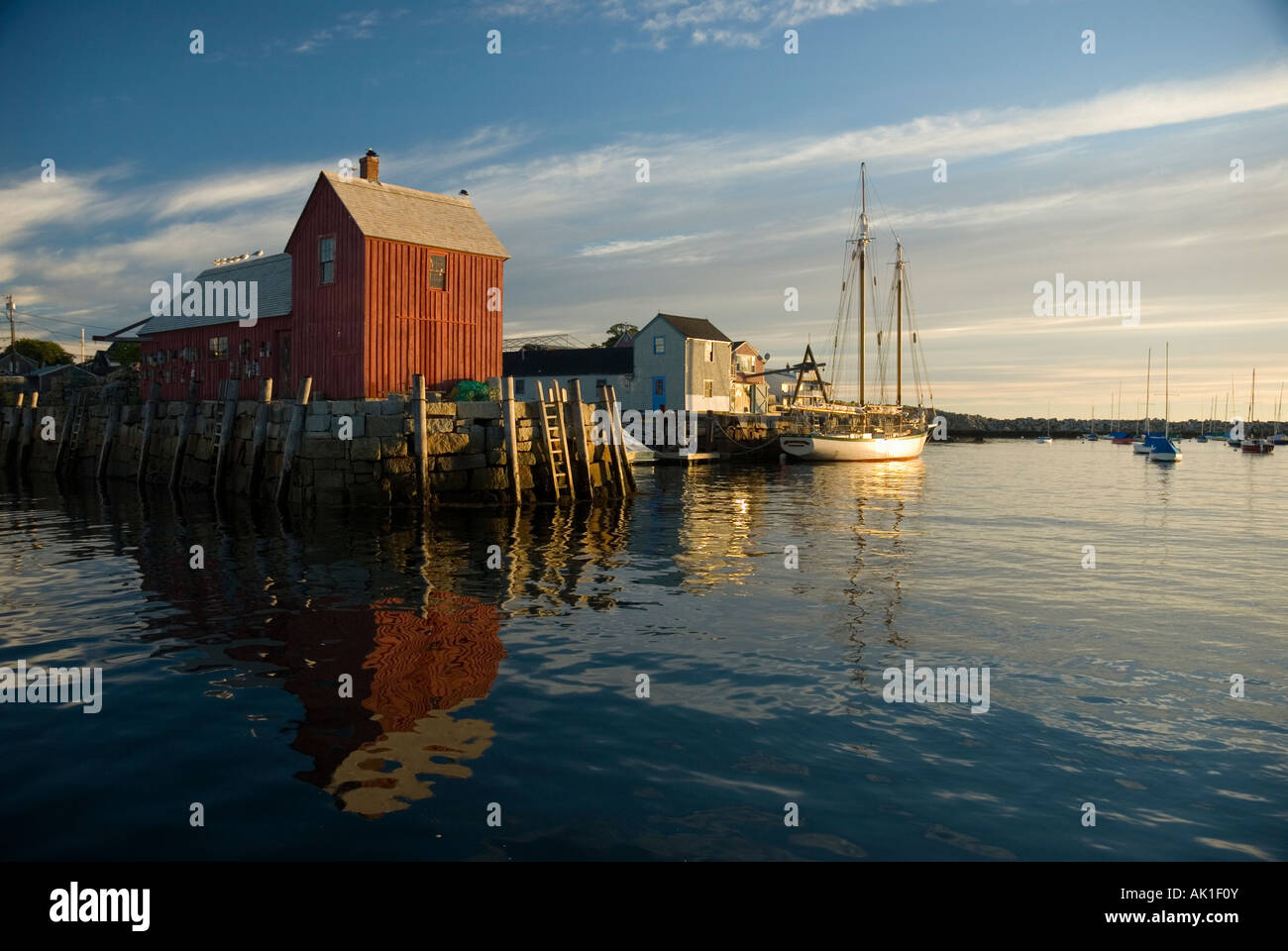 Rockport at dawn Massachusetts New England North America USA Stock Photo