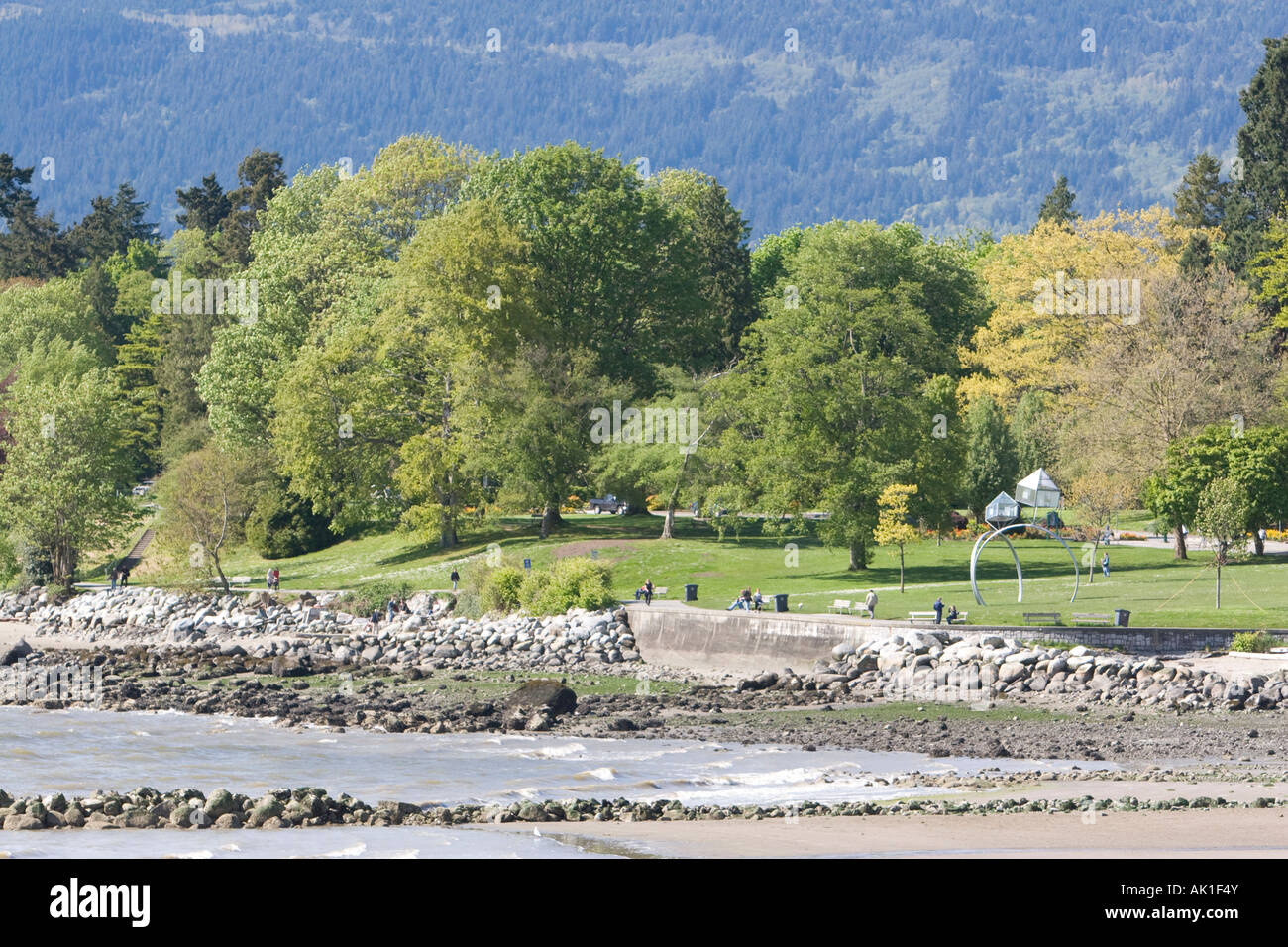 vancouver beach stanely park Stock Photo