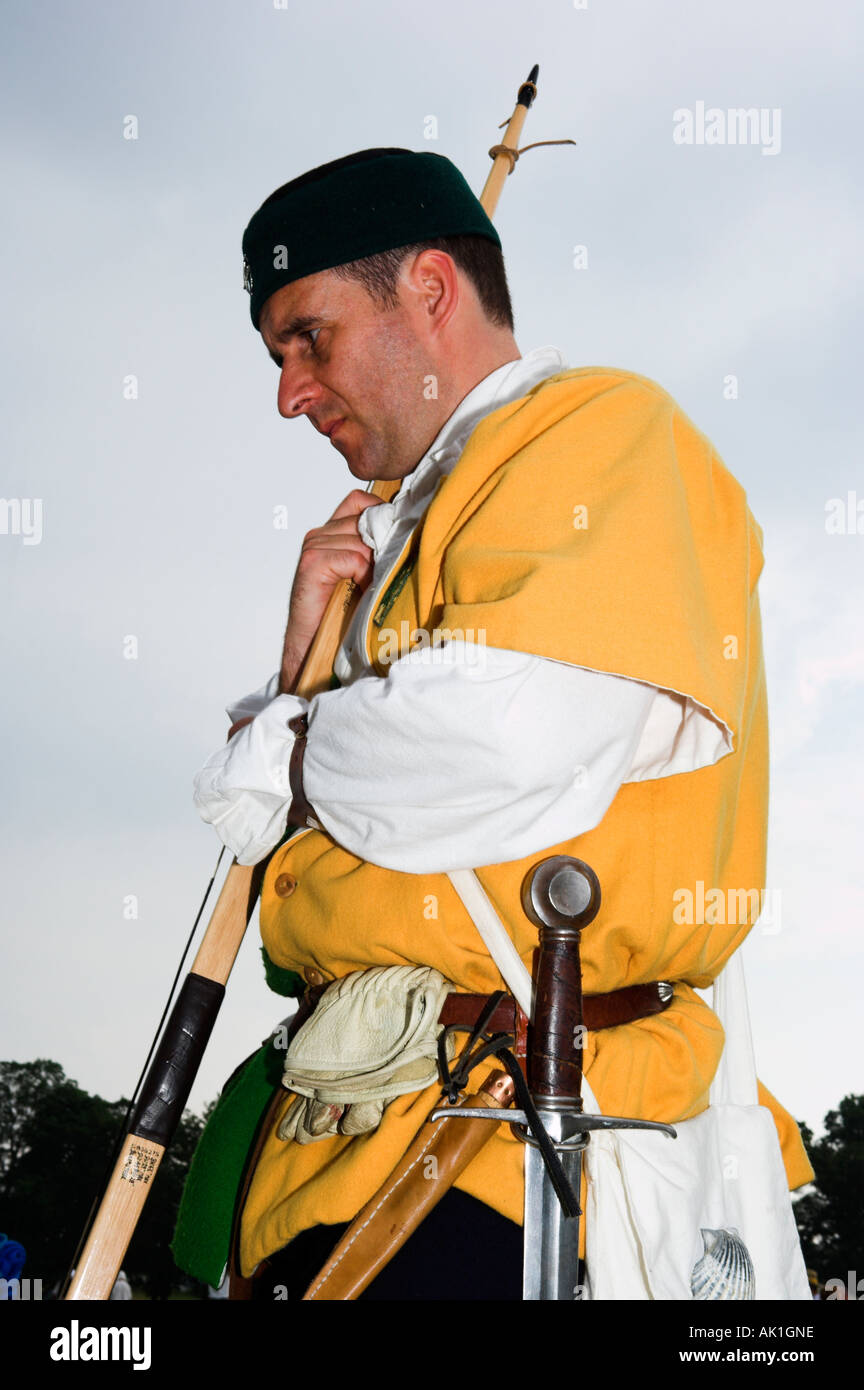 Medieval longbow archer Joust Festival at Berkeley Castle Stroud Gloucestershire near Bristol Stock Photo