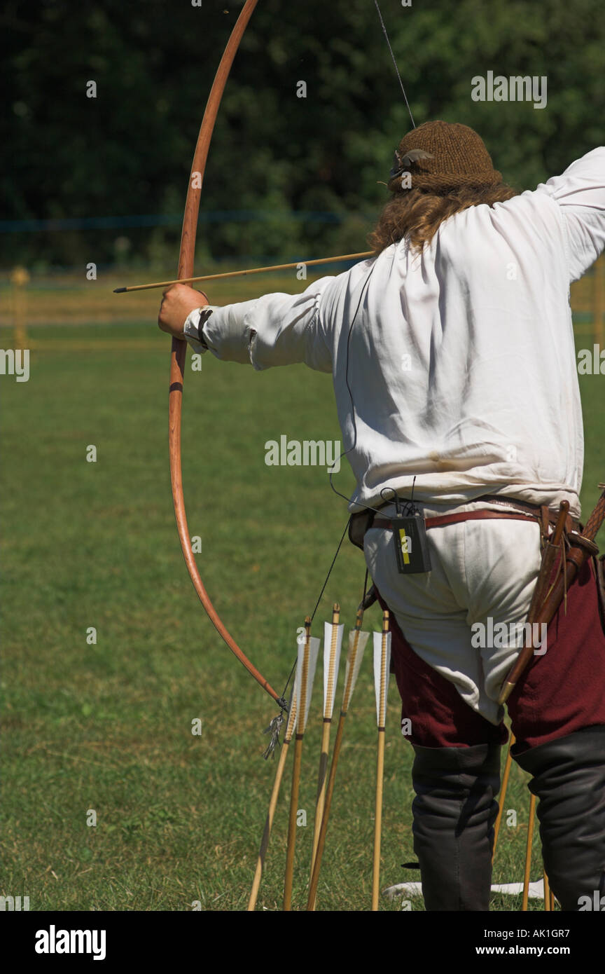Medieval longbow archer Stock Photo