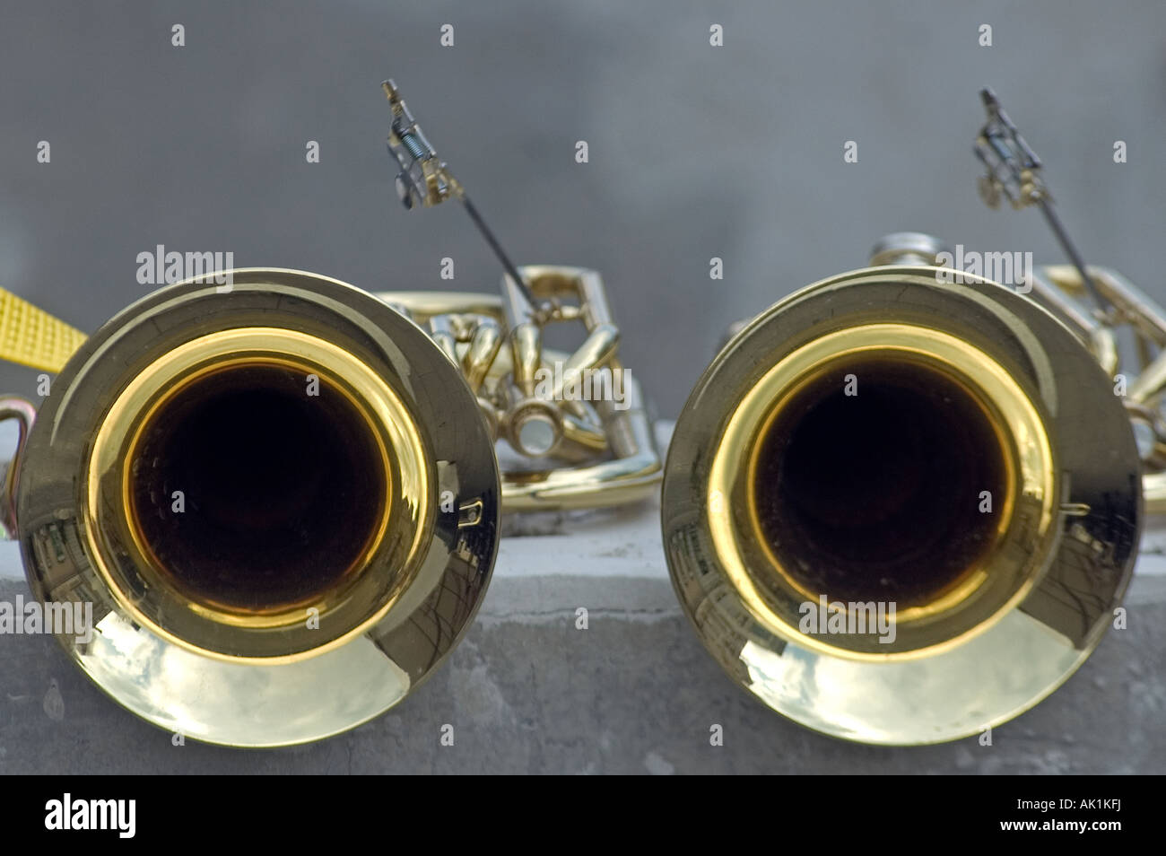 Duo trumpets Stock Photo