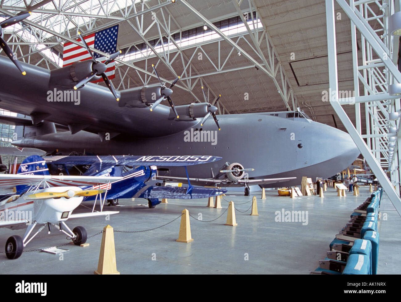 McMinnville A view of the Spruce Goose the giant sea plane built by Howard Hughes now in the Evergreen Aviation Educational Cent Stock Photo