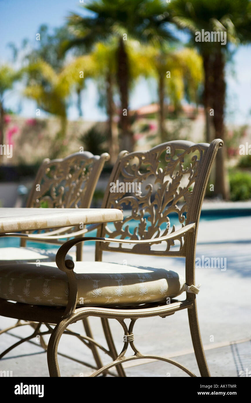 Wrought Iron Patio Furniture Stock Photo Alamy