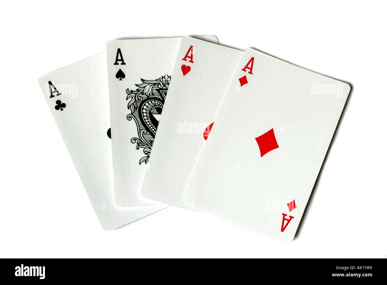 Four Aces from a pack of regular playing cards Stock Photo Alamy