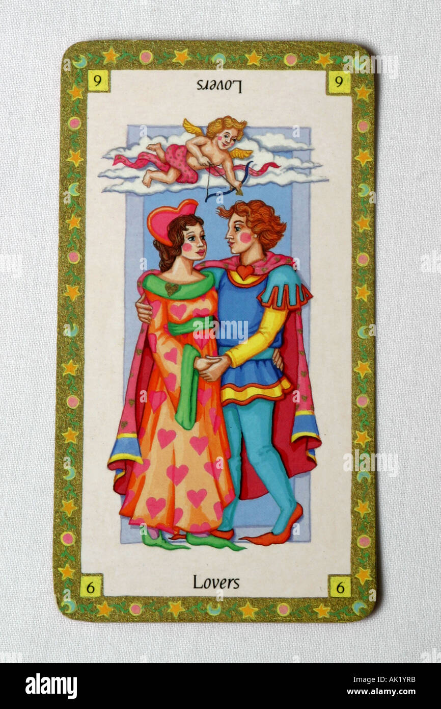 The lovers tarot card Stock Photo Alamy