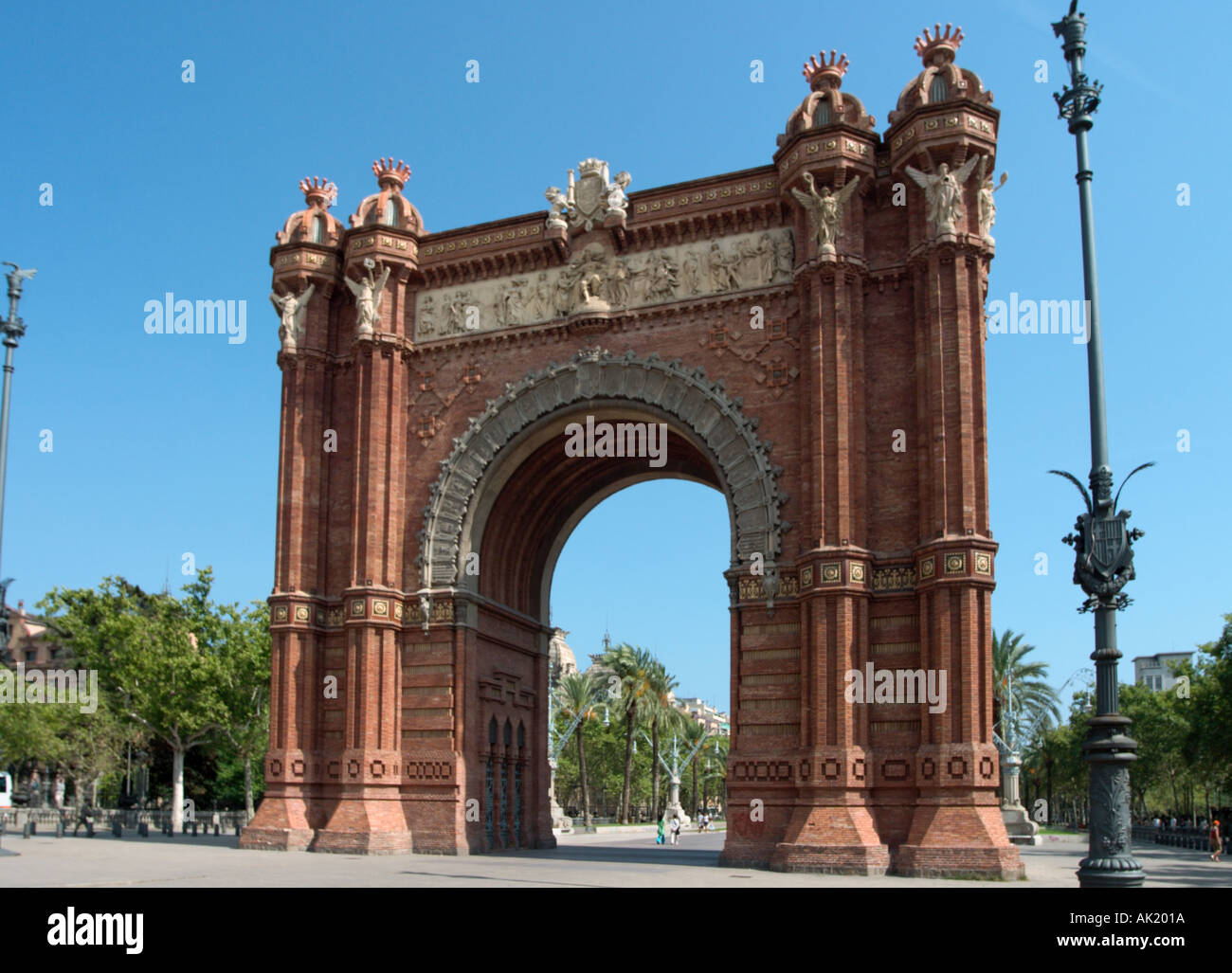 Arc de Triomf, Paseaig Lluis Campanys, Barcelona, Catalunya, Spain Stock Photo
