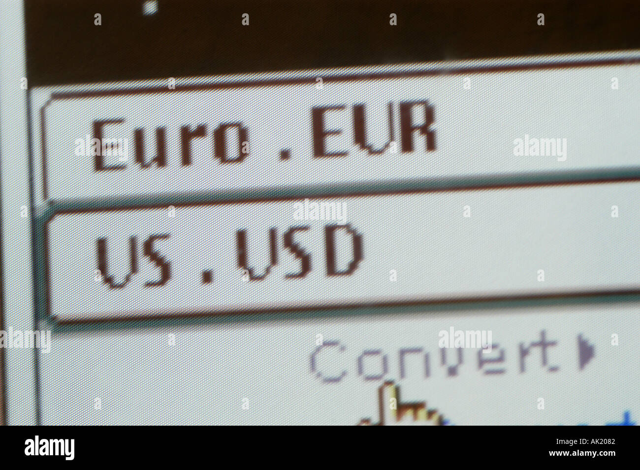 EUR USD Currency exchange convert value online Euro Dollar horizontal Stock  Photo - Alamy