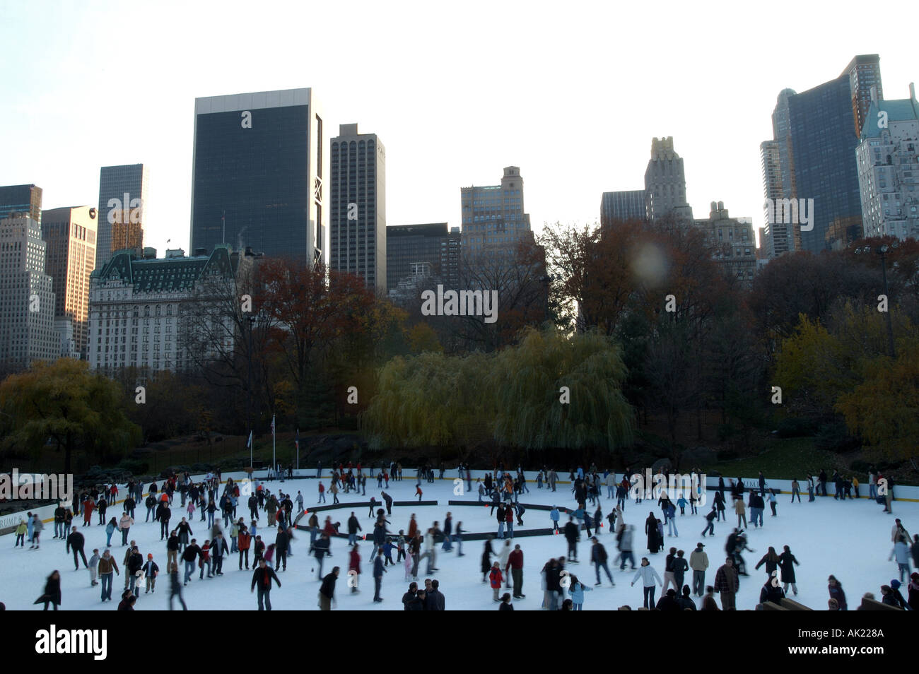 Fog in Central Park Winter New York City USA colour color Stock Photo ...