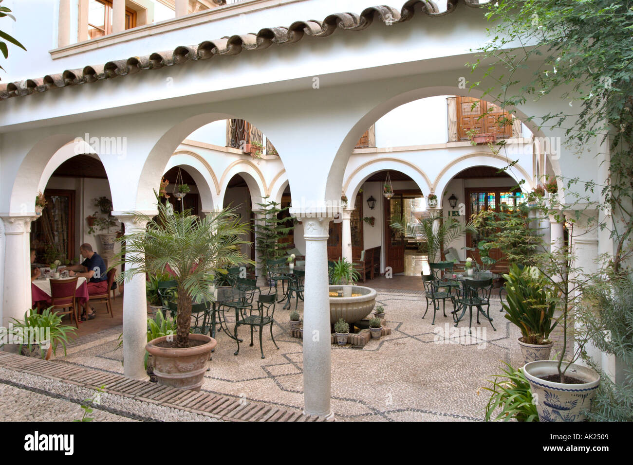 Patio Cordobes In The Hotel Conquistador Cordoba Andalucia Spain Stock Photo Alamy