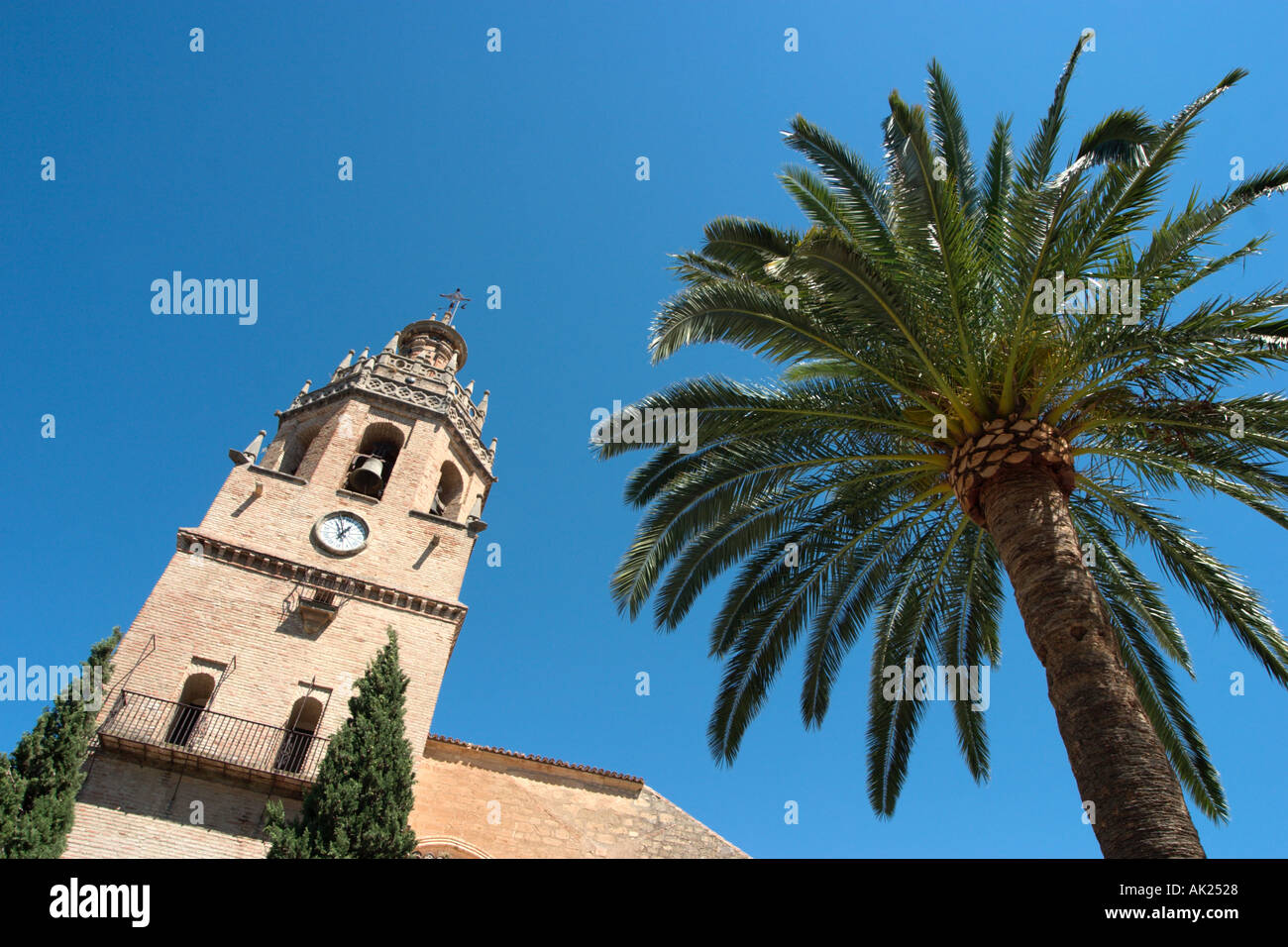 Spain iglesia de santa maria la mayor tower hi-res stock photography ...