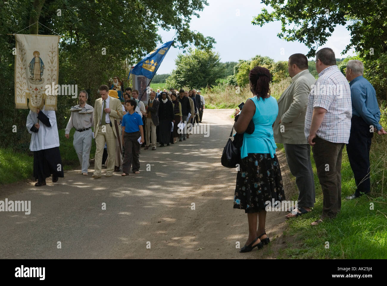 Walsingham Pilgrimage. Pilgrims Walk From The Catholic Slipper Chapel ...