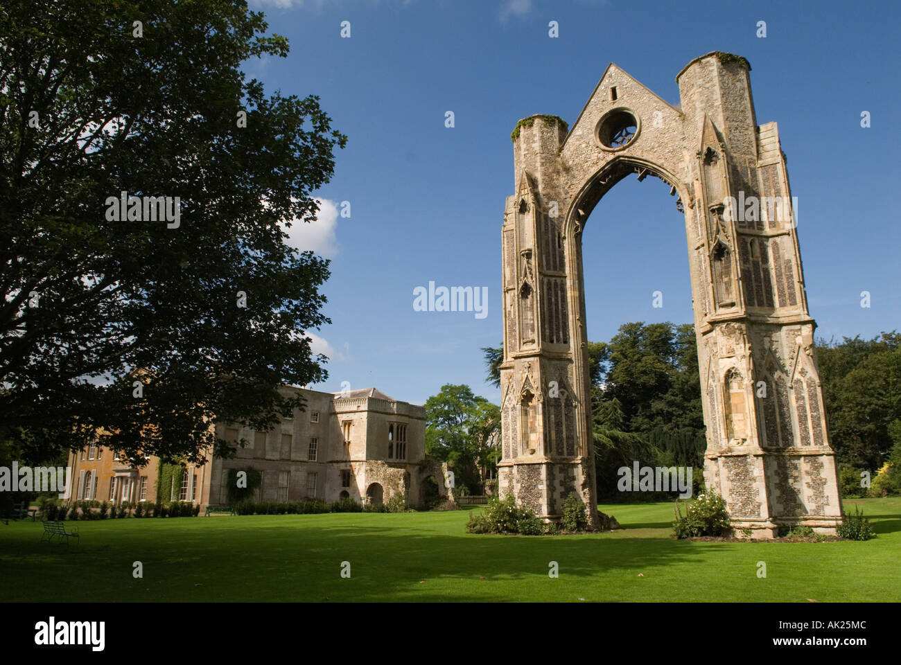 The Abbey Manor House and ruin. Little Walsingham North Norfolk England