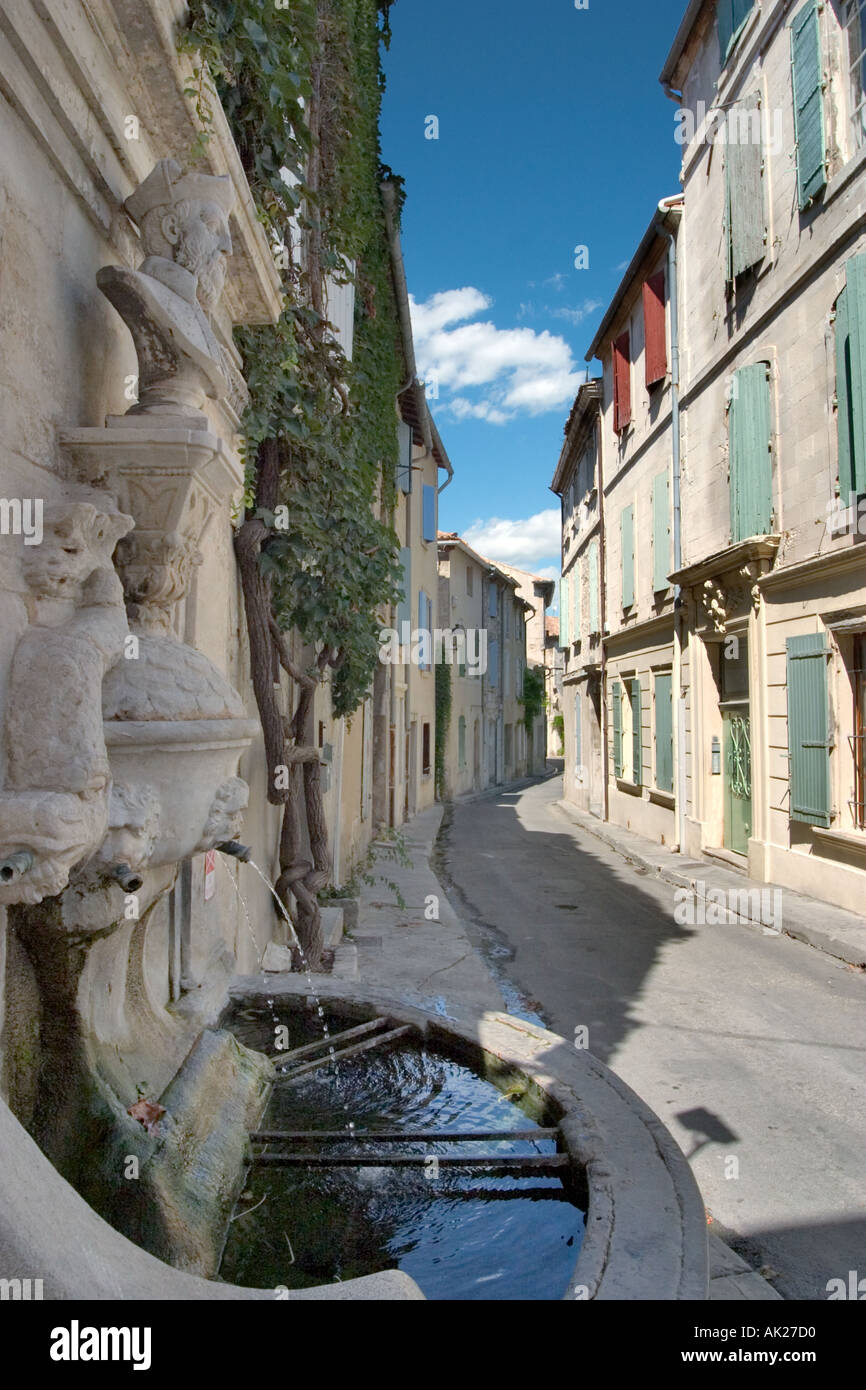 Nostradamus water fountain in the Old Town, StRemydeProvence