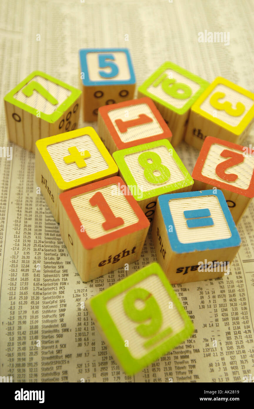 Plus Minus Wooden blocks color vertical Stock Photo - Alamy