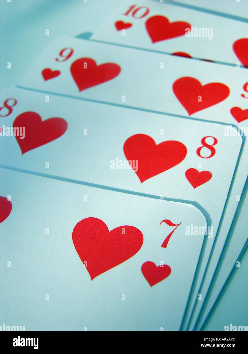 Playing cards hearts Stock Photo Alamy