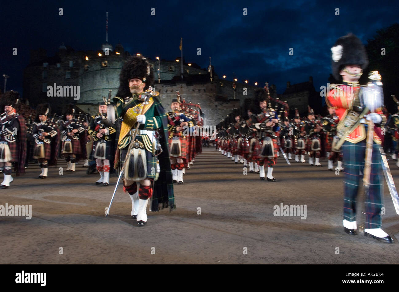 Pipes and Drums at the Edinburgh Military Tattoo the most spectacular