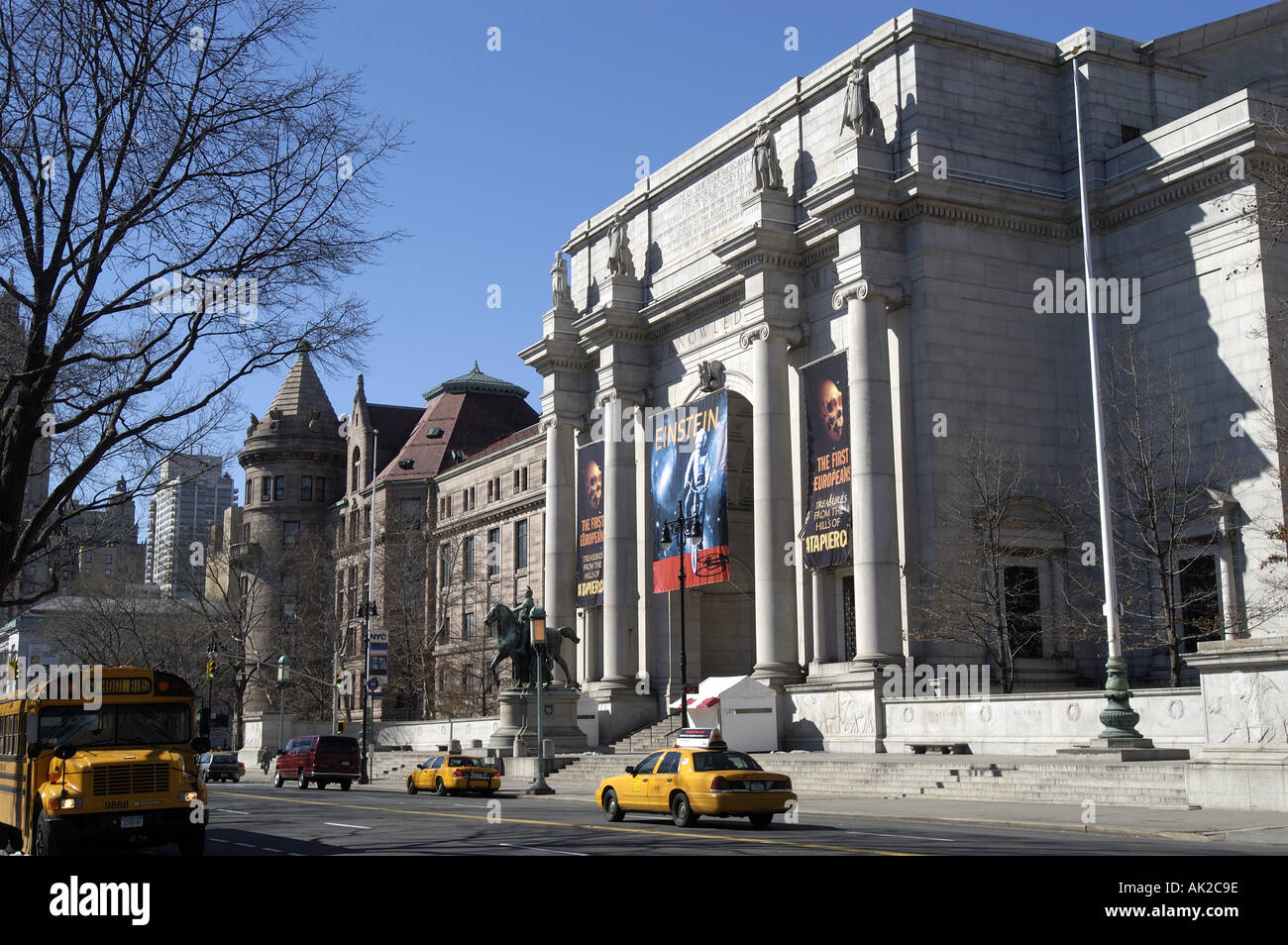 NY Natural History Museum Manhattan Building Façade horizontal Stock