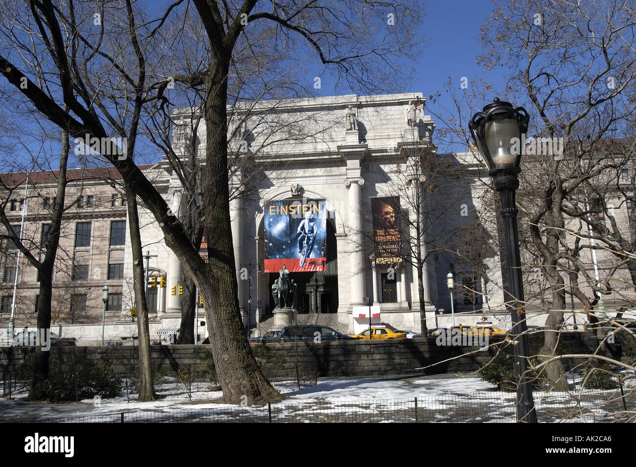 NY Natural History Museum Manhattan Building Façade horizontal Stock