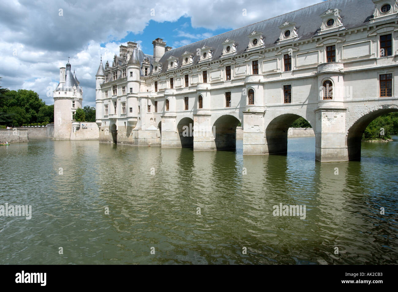 The Chateau de Chenonceau on the River Cher, The Loire Valley, France Stock Photo