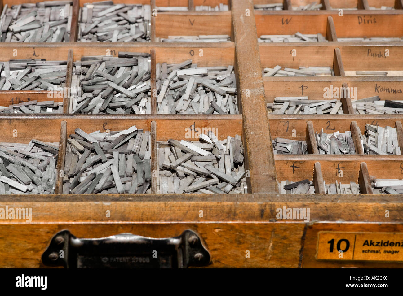 type case with leadletters for letterpress Stock Photo Alamy