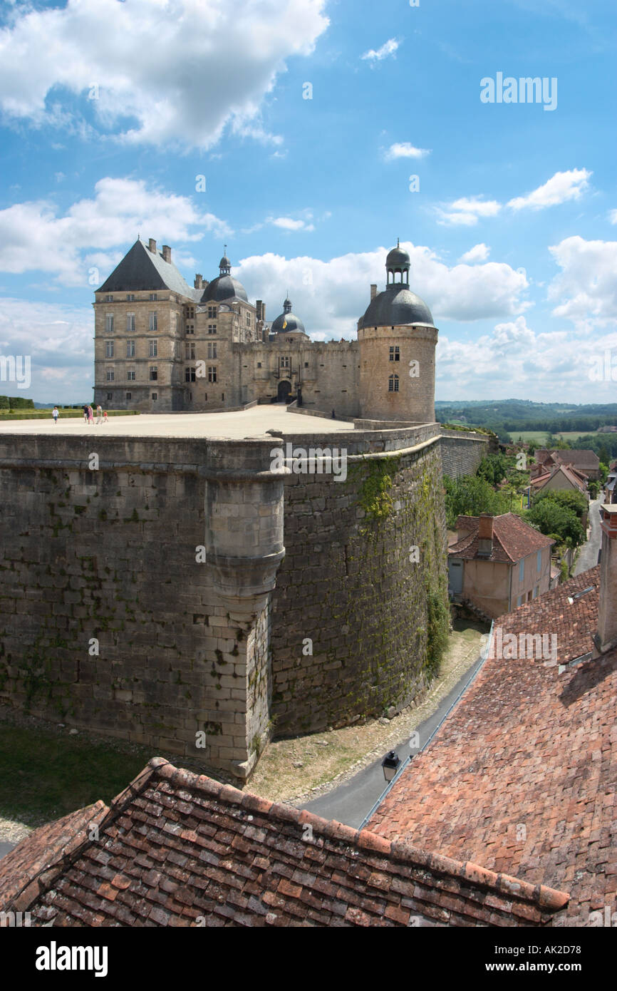 Chateau de Hautefort, Hautefort, Dordogne, France Stock Photo