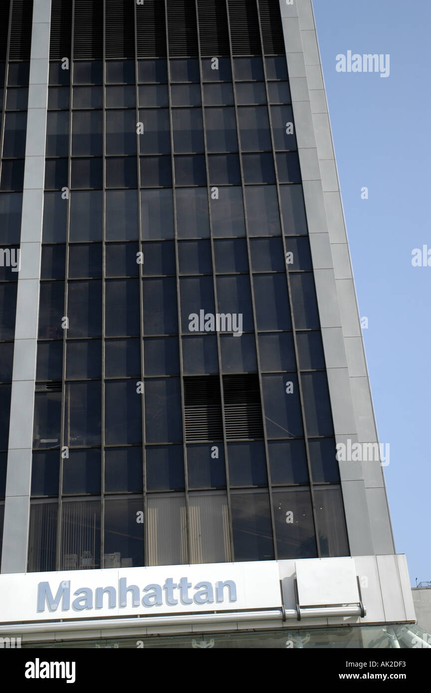 NY highrise high rise high rise building partial vertical Stock Photo ...