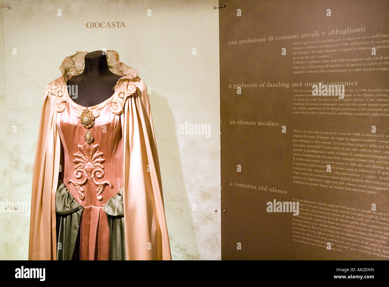 Jocasta costume in the Teatro Olimpico Vicenza Veneto Italy Stock Photo -  Alamy