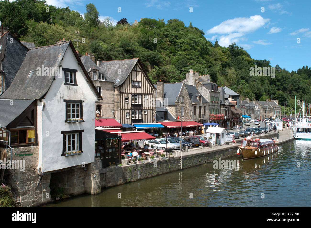 Port Area on the River Rance, Dinan, Brittany, France Stock Photo - Alamy