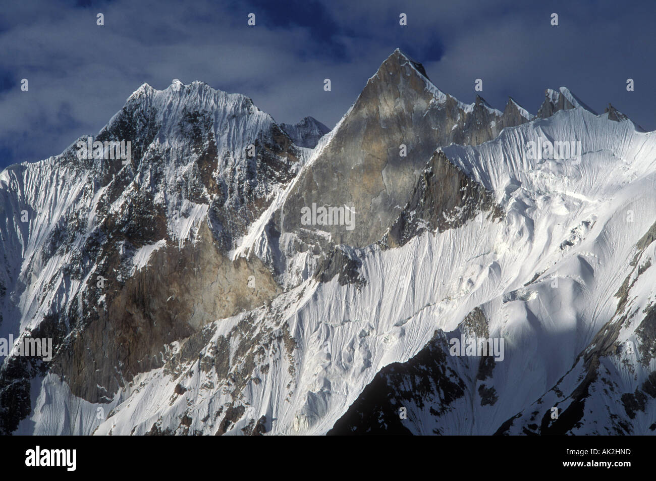 Rock Spires, Himalayas Stock Photo
