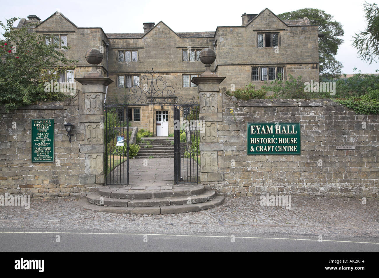 Eyam hall Eyam Derbyshire England Stock Photo