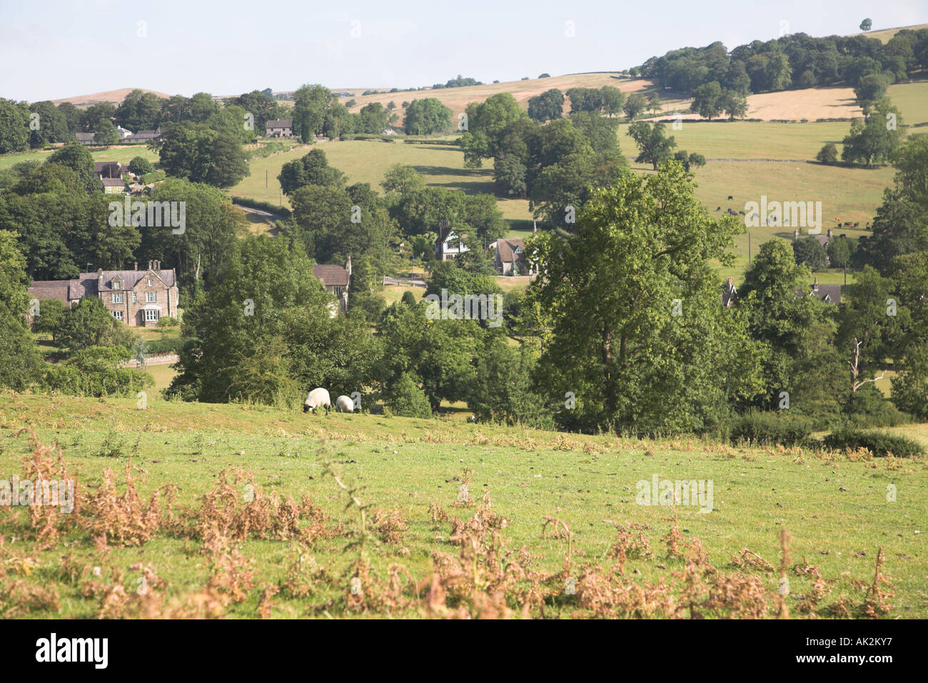 Scenery near Ilam village Peak district national park, Derbyshire, England Stock Photo