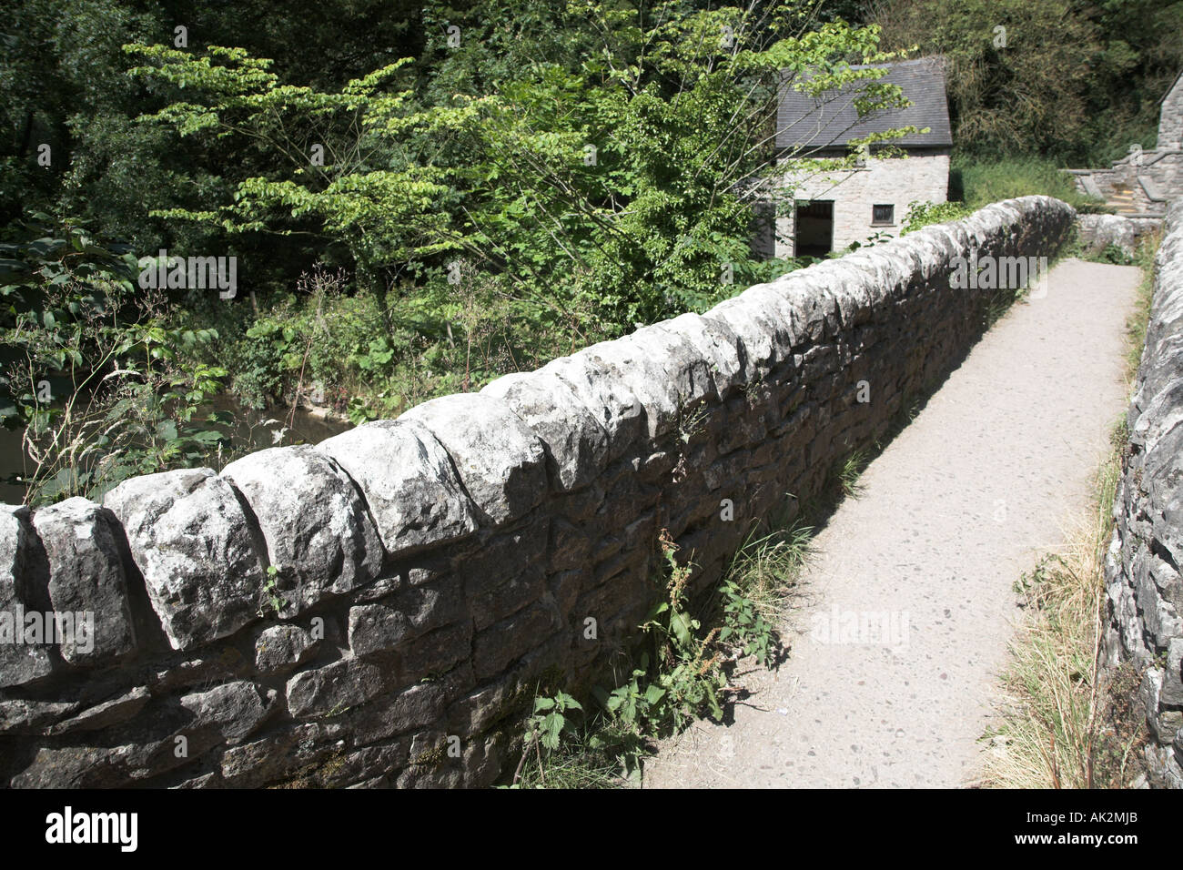 Izaak Walton Viator bridge at Milldale, Peak District national park, England Stock Photo