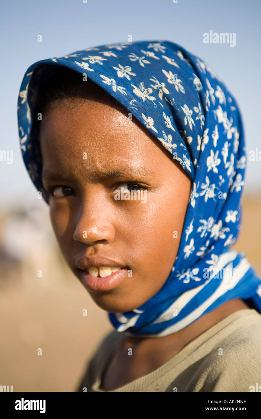 Moroccan girl. Zagora, Sahara desert, Morocco. North Africa Stock Photo